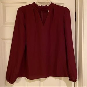 White House Black Market Keyhole Blouse